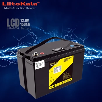 LiitoKala 12.8V 150Ah Lifepo4 Аккумуляторная Батарея Литий Железо Фосфатные Батареи Глубокого цикла для лодочного мотора инвертор ЕС США Tax Free