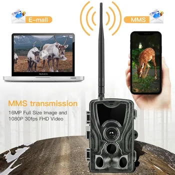 HC-801LTE Trail Hunting Camera 4G 64GB IP65 ночного видения, водонепроницаемые фотоловушки 0,3 с MMS/SMS/SMTP/FTP