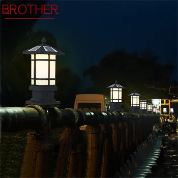 Светодиодное освещение для патио BROTHER, солнечный Водонепроницаемый Современный уличный светильник для крыльца, балкона, виллы во внутреннем дворе