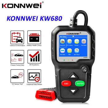 KONNWEI KW680 OBD2 Car Diagnostic Full OBD 2 Автоматический Диагностический Инструмент KW680S Car Scanner Tools Автомобильный Профессиональный Диагностический Сканер