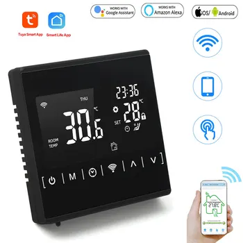 WiFi Умный Термостат Регулятор температуры для электрического теплого пола Работает с Alexa Google Home для Tuya и приложением Smart Life