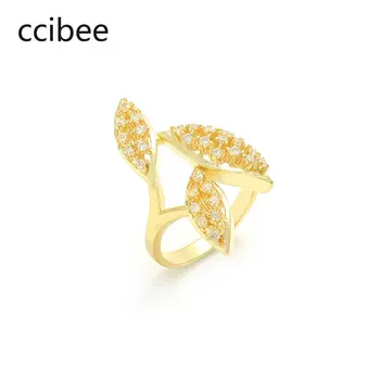 Новое модное кольцо с цирконом в популярном стиле, женское кольцо премиум-класса, позолоченный циркон, креативный Цветочный лист, геометрическое Красивое кольцо