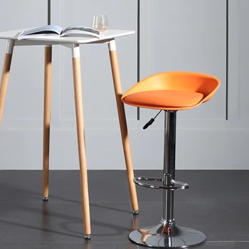 Индивидуальный скандинавский барный стул, барный стул, современный минималистичный стиль, высокий табурет со спинкой, барный стул, стол с вращающимся подъемным креслом