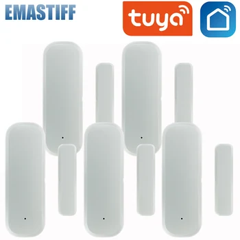 Умный датчик двери Tuya Smart WiFi, умные детекторы открытия / закрытия двери, датчик окна Wifi, приложение Smartlife, Работа с Google Home Alexa