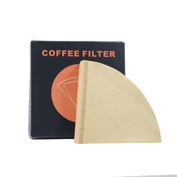 100шт Одноразовых бумажных фильтров для кофе, Конусная капельница, Кофейный фильтр, фильтр из натуральной древесной массы, инструмент для фильтрации капель Эспрессо V-образной формы
