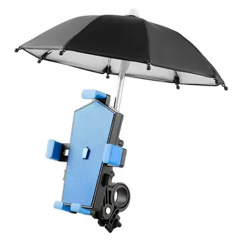 Держатель для телефона с мини-зонтиком для велосипеда, вращающийся зажим для телефона для телефонов, MTB, шоссейный велосипед, велоспорт, 360 градусов