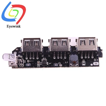 Плата усилителя 5V 2.1A 3.7V Модуль Усилителя Питания 3 USB Power Bank Плата Усилителя DIY Mobile Power Board