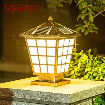 SOFEINA Классический Солнечный Современный Настенный Светильник LED Водонепроницаемый IP65 Столб Столб Лампы Светильники для Домашнего Сада